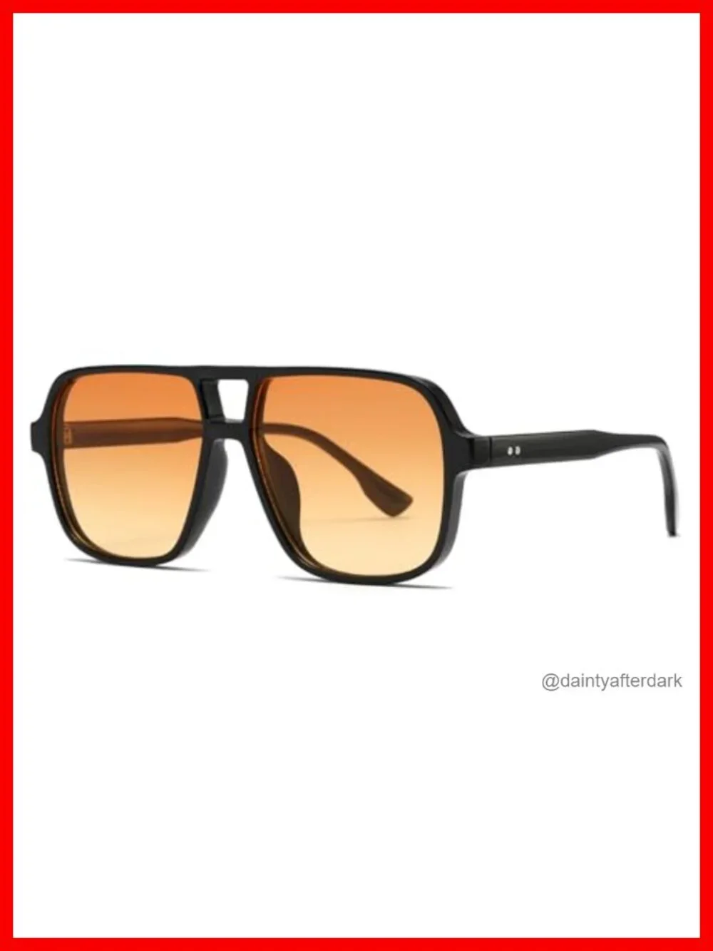Retro Oversized Square Sunglasses Unisex UV400 70s Vintage Pilot Shades